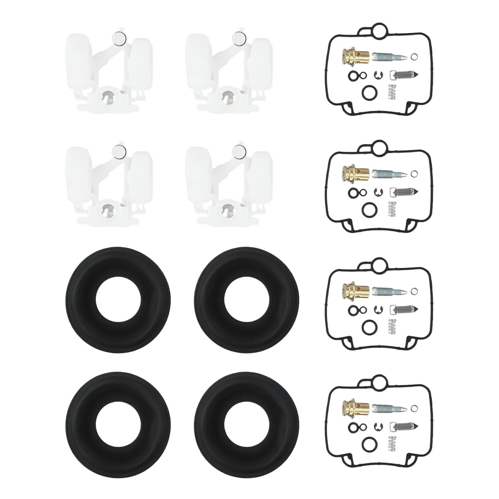ZYSM Kit De Réparation Carburateur Pour Suzuki Bandit 1200, GSF1200S, GSXR1100, GSXR600W, GSXR750, Katana 750, Avec Diaphragme Et Flotteur (lot 4) Pièces de carburateurs