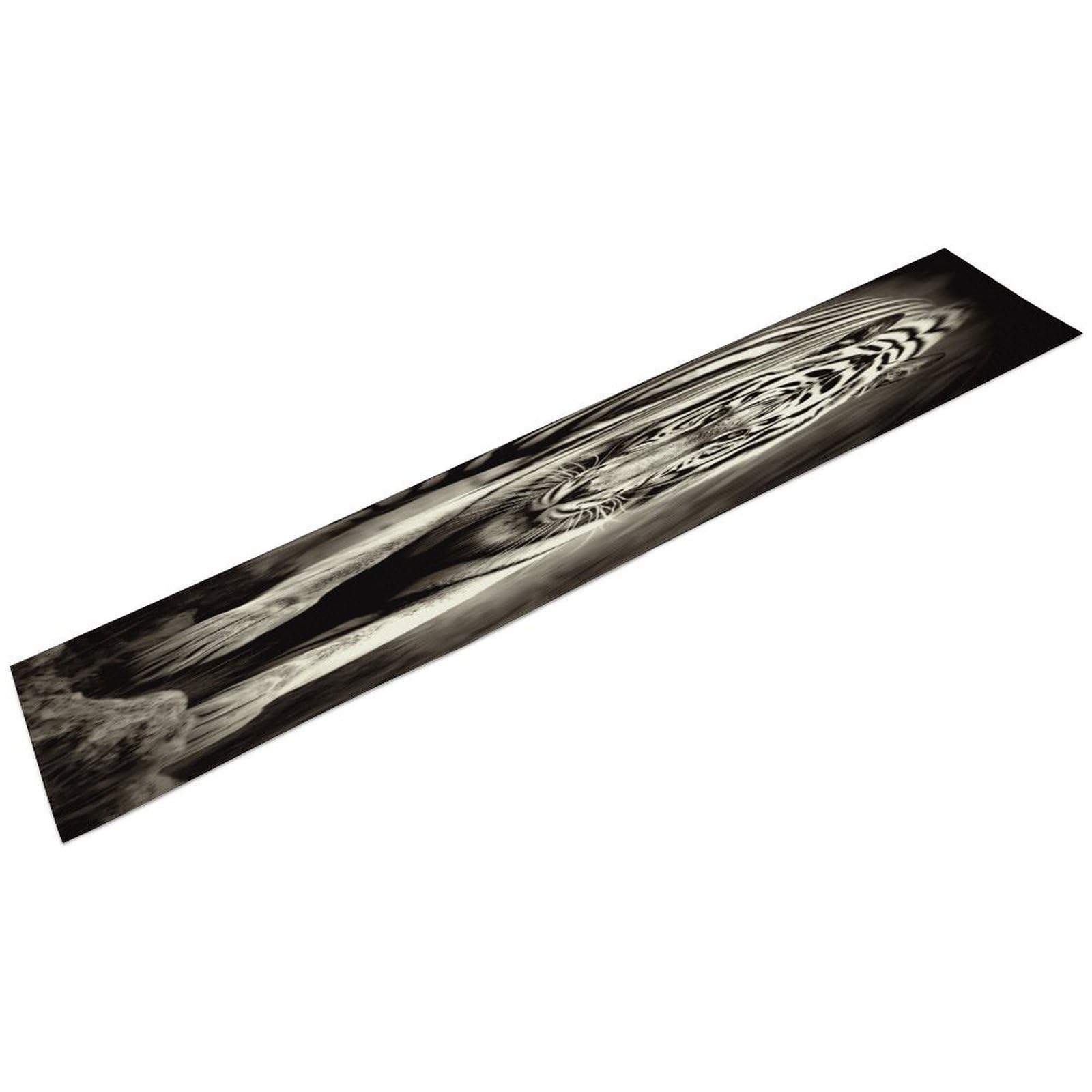 Black and White Tiger Table Runner 13" X 72" Exquisite Linen Table Runner Wrinkle Resistant Farmhouse Rustic Table Runners Seasonal Table Decoration for Kitchen Dining Home Party