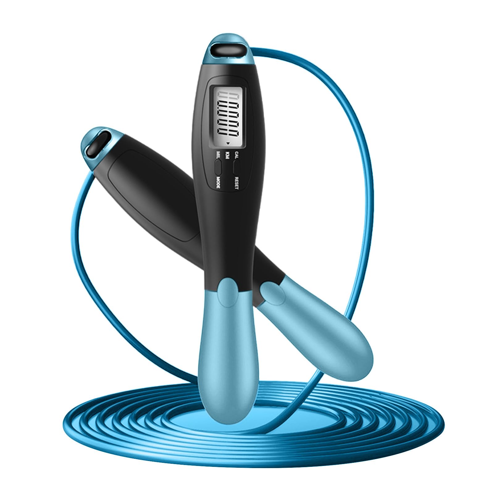 Hangsu Weighted Jump Rope for Adult Indoor Outdoor Exercise Removable Digital Counting Skipping with Precisions Counter Weighted Jump