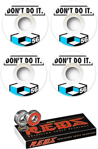 Consolidated Ruedas para monopatín Don't Do It 2.205 in 99A con rodamientos Bones Reds