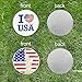 GOLTERS Golf Ball Markers Assorted Patterns Value Pack of 12 Golf Gifts, Golf Cap Clips and Divot Repair Tools Parter Accessories Sets for Men Women Golfer (American Flag)