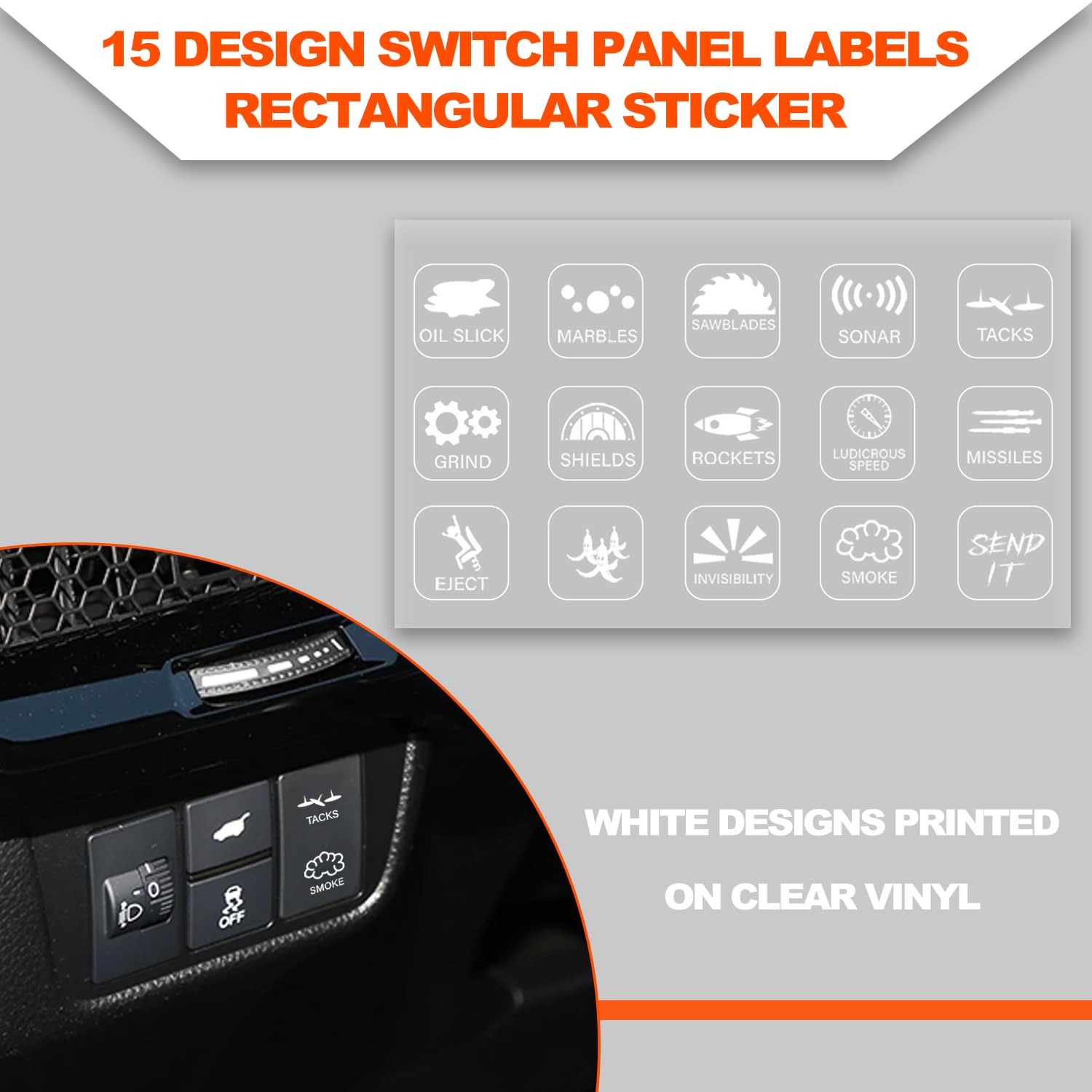 Snapklik.com : 2PCS Novelty Stickers For Car Or Truck Unused Buttons ...