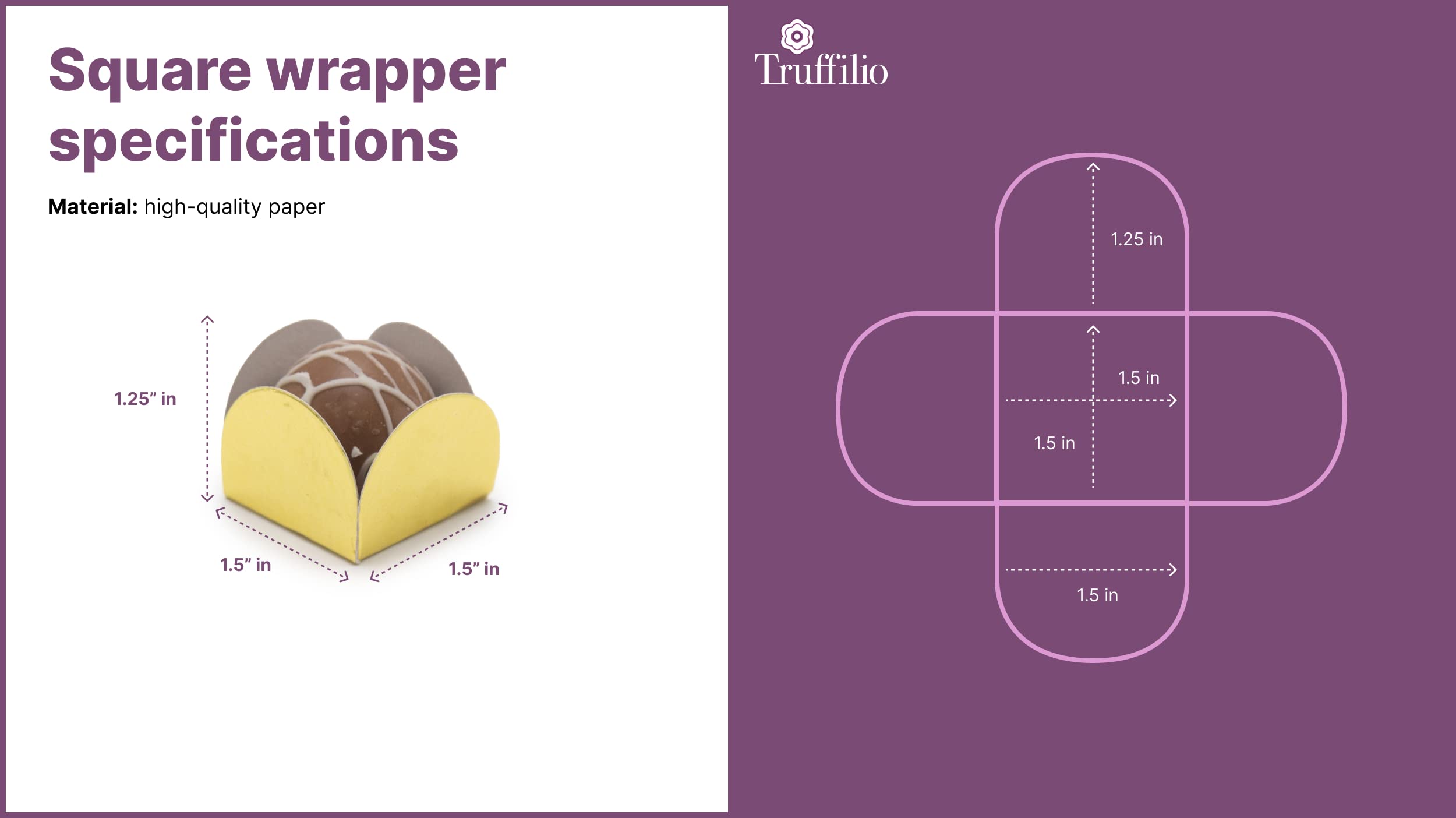 TOYANDONA 100pcs Paper Truffle Wrappers - Chocolate Candy Cups, Hollow Design, For Parties & Baking