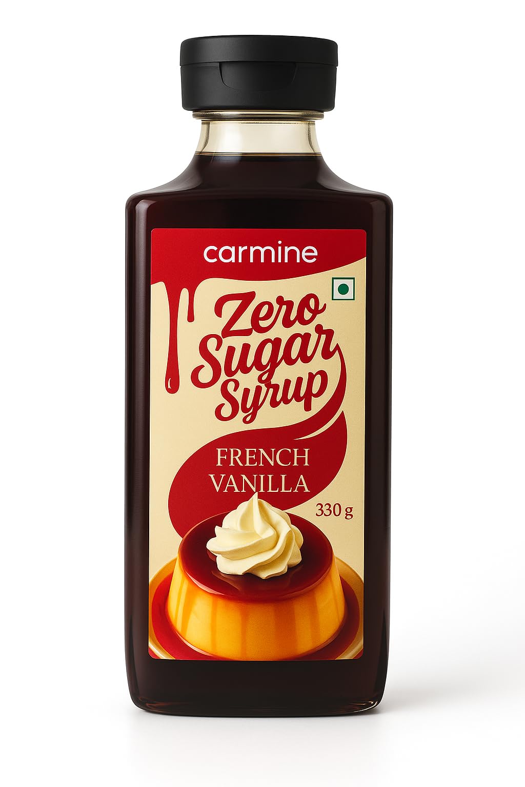 Carmine Zero Sugar French Vanilla Syrup – 330g | New & Improved