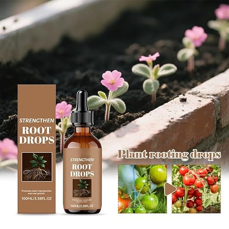 Root Drops, Liquid Rooting Vitamins, Fast Propagation, Stronger Roots, Less Shock, Works in Water, Soil, Leca, Moss, for for Indoor, Gardening, Hydroponic, Houseplants, Flowers, Seedlings ﻿ (1 Pcs)