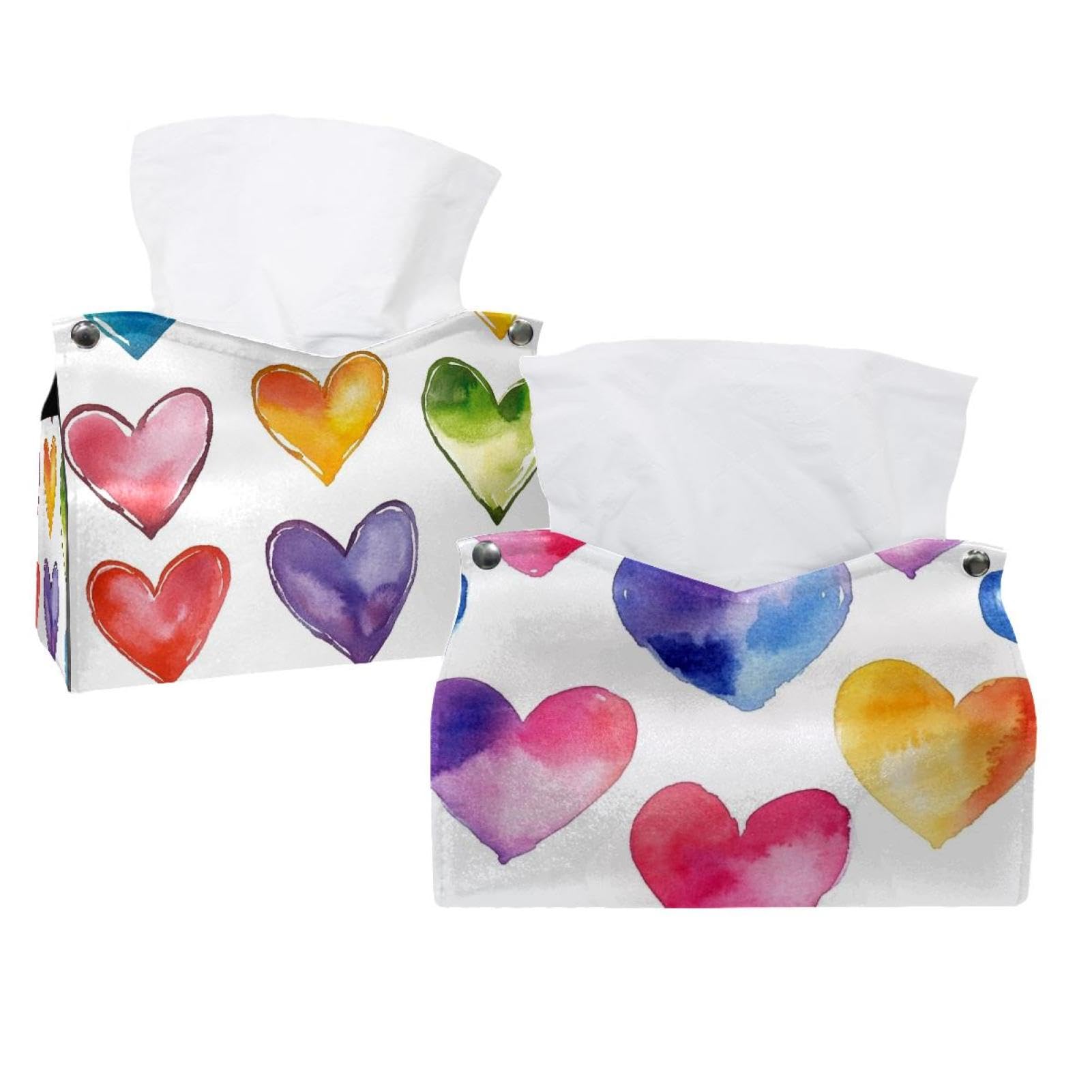 Boîtes à mouchoirs cœurs colorés pour égayer votre table et chambre Barth