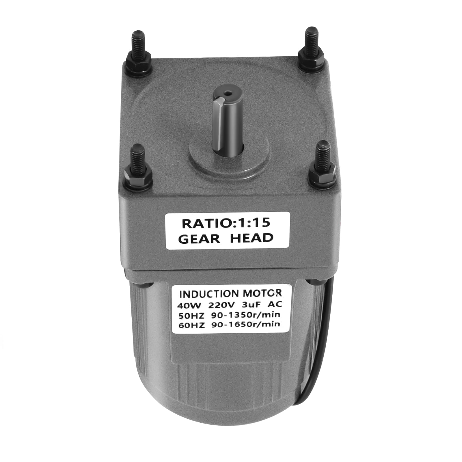 Motor eléctrico de engranaje 40W 15K, Motor Regulable en Continuo 0-90 RPM, Monofásico con Controlador de Velocidad Motor de Engranajes, Alto par Ajustable Regulador de Velocidad