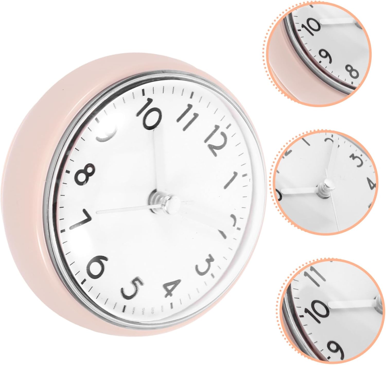 Bathroom Clock with Suction Cup for Wall Fog Resistant Shower Timer for Kitchen and Spa Easy Installation Decorative Wall Clock for Humid Spaces
