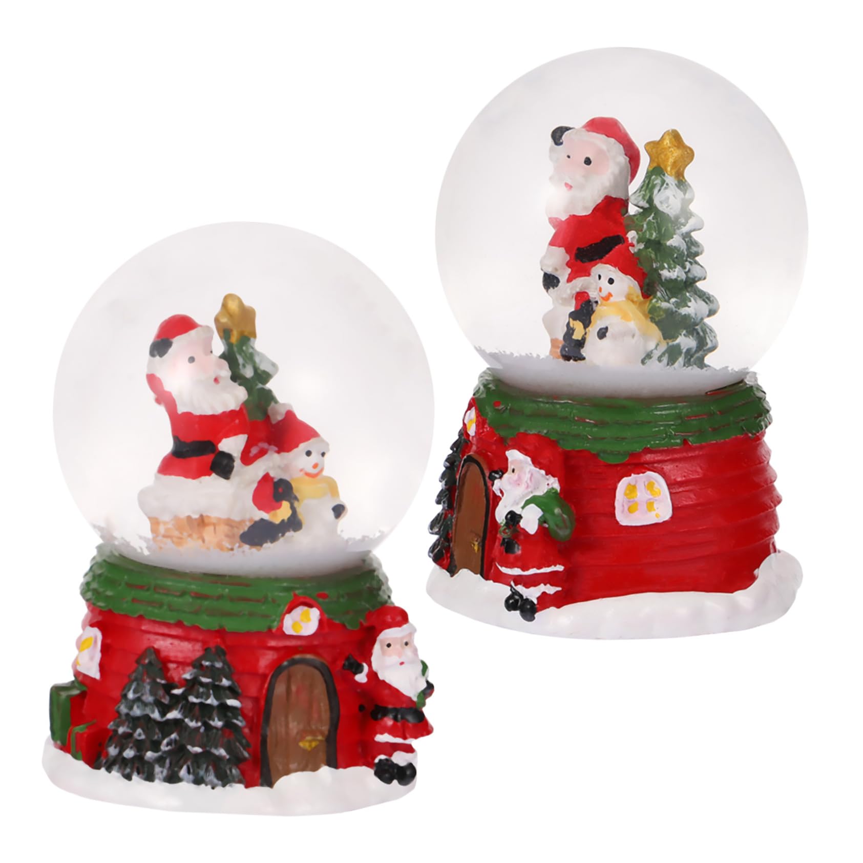 Adornos navideños creativos OKUMEYR de resina y vidrio fino para decoración de interiores