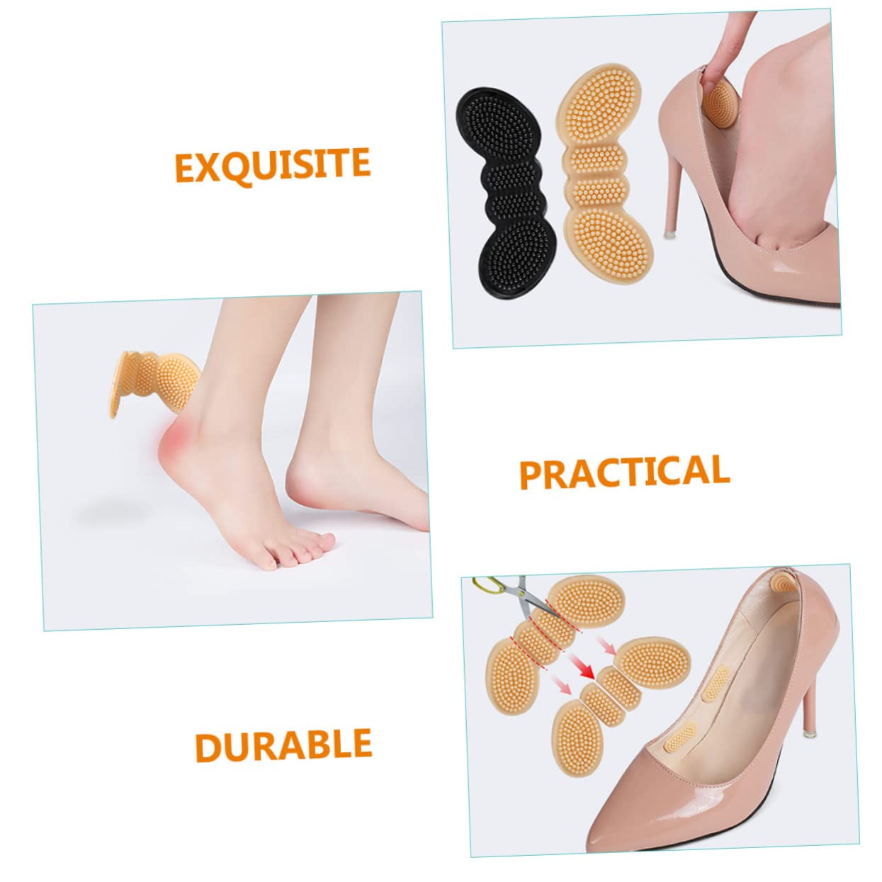 Healvian 16paare Selbstklebende Fersenschutzpolster Aus Silikon Atmungsaktive Fersenkissen Für Damen Und Herren Für High Heels Sport Und Lederschuhe Verhindert Fußschmerzen Und