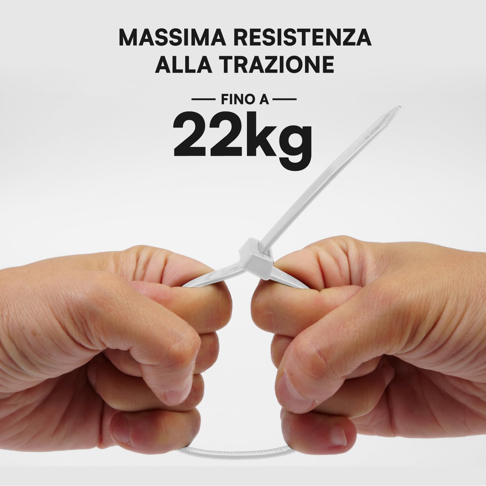 Fascetta stringicavo da 180 mm, scrivibile con spazio per scrivere, 18 cm, colori assortiti (100, bianco gelo