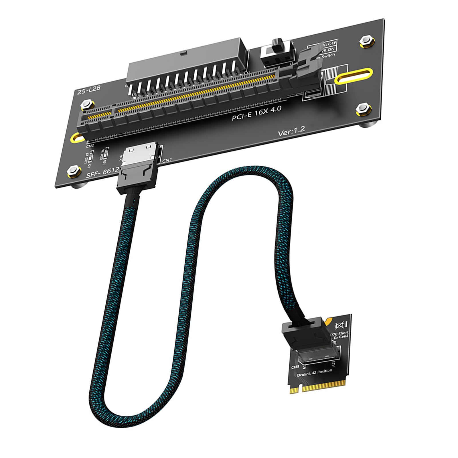 Cavo prolunga PCIe4.0 16X per unità NVMe 2230 Supporta trasferimento Dati Veloce da 64 / s