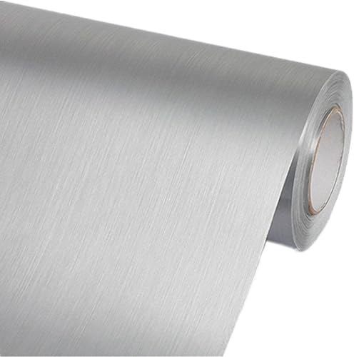 Amhao - Papel tapiz autoadhesivo de acero inoxidable para salpicaduras, mesa y encimera, de 15.7 x 78.7 pulgadas