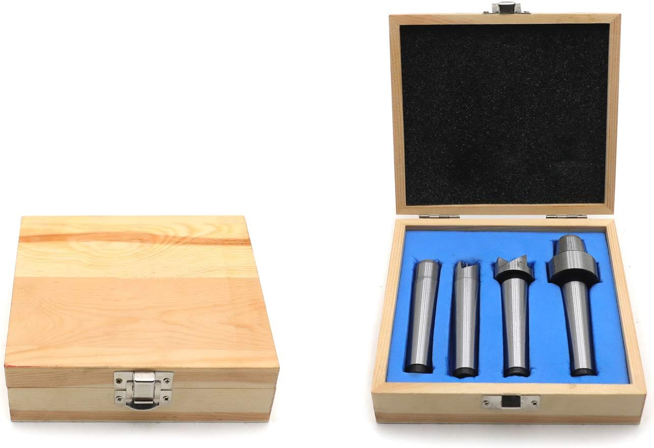 HTTMT- MT2 Wood Lathe Live Center Drive Spur Cup Kit Arbor Case Wooden Turning Tools [P/N: ET-TOOL016-SR]