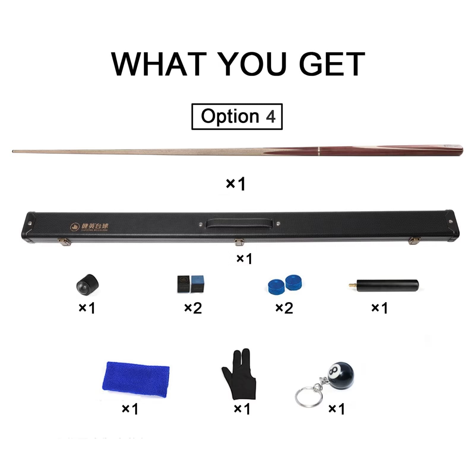 AONETIGER 3-częściowy ogon bilardowy 145 cm 10 mm profesjonalna końcówka Snooker Cue z przedłużeniami i 3/4 rurką/twarde etui do wyboru