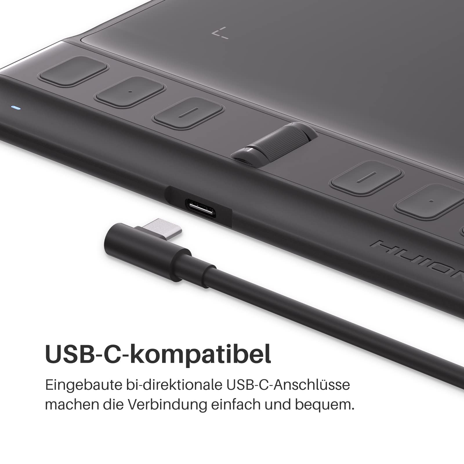 HUION Inspiroy 2 S Grafiktabletts, 6,3 x 3,9 Zoll Tragbares Zeichentablett mit 8192 Stufen batterielosem Digitalstift, 6 Drucktasten + Scroller, für Windows Mac Linux Android ChromeOS