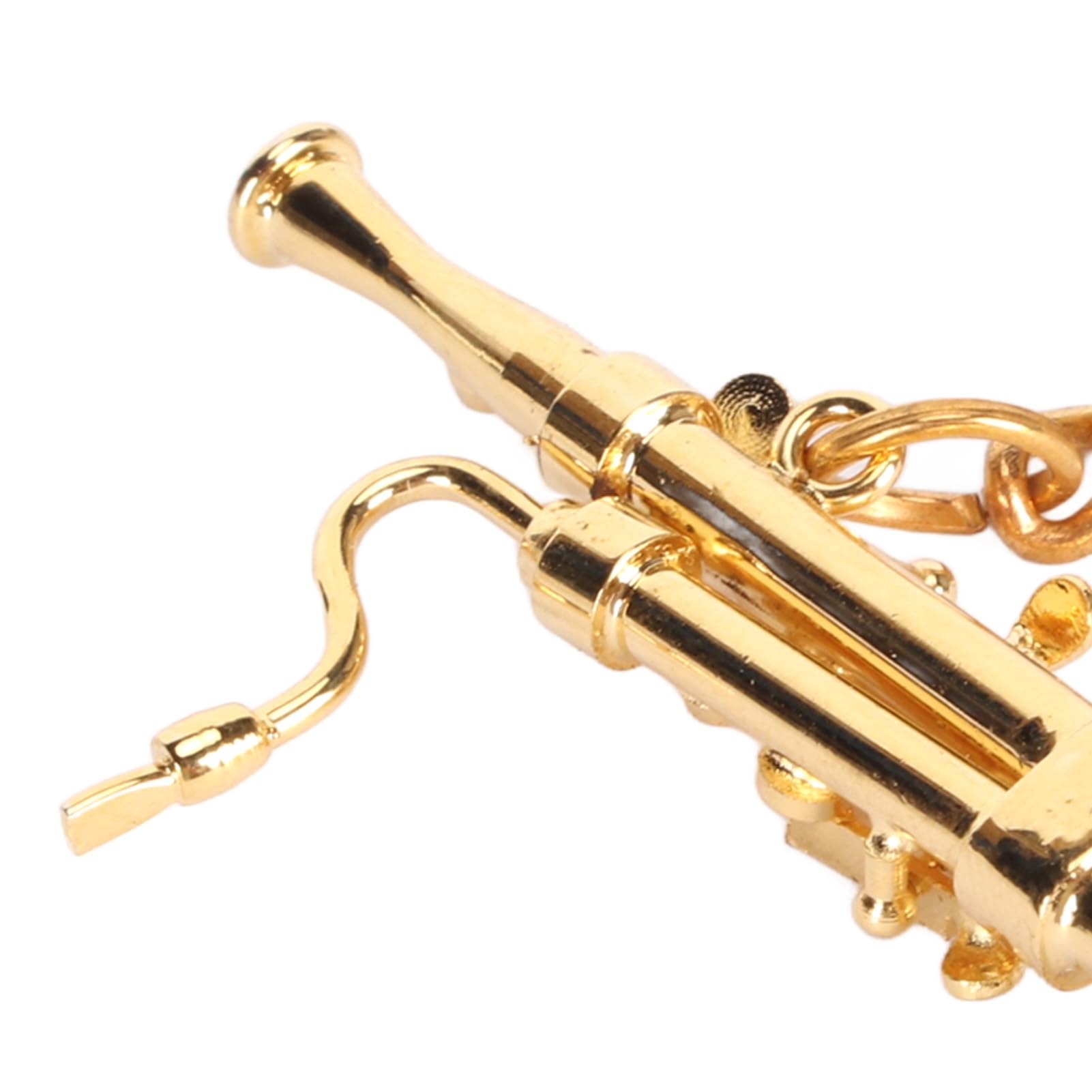 Mini Fagott Schlüsselanhänger, Miniatur Musikinstrument Schlüsselanhänger, Bezaubernder Messing Schlüsselanhänger, Musikinstrument Schlüsselanhänger, Gold