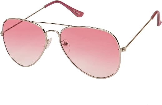 ARZONAI Classic Aviator Shape Silver-Red UV Protection Sunglasses For Men &amp; Women [MA-008-S17 ]