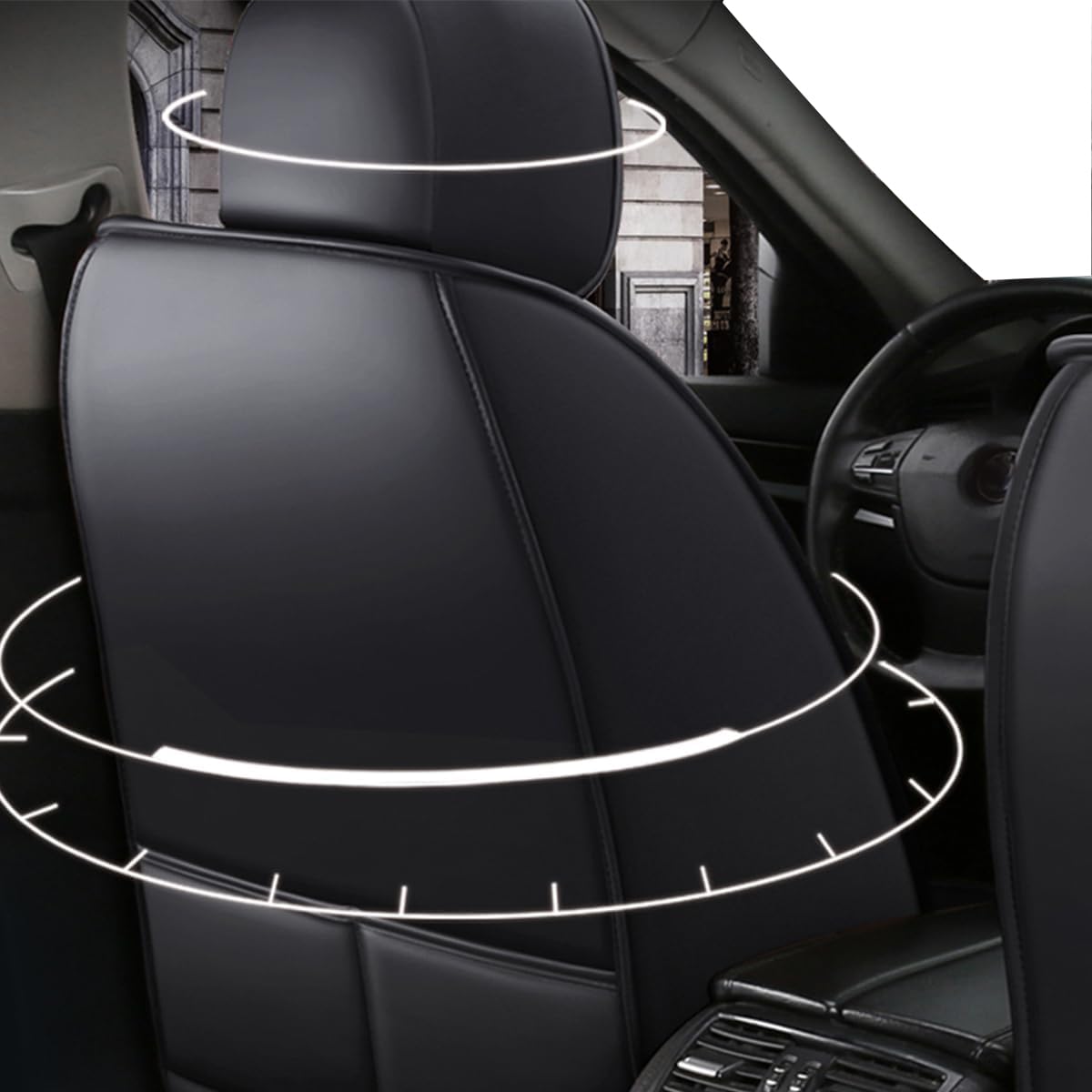 Lot de 2 housses de siège de voiture universelles en cuir synthétique pour Jeep Compass Cherokee Grand Cherokee Wrangler jk