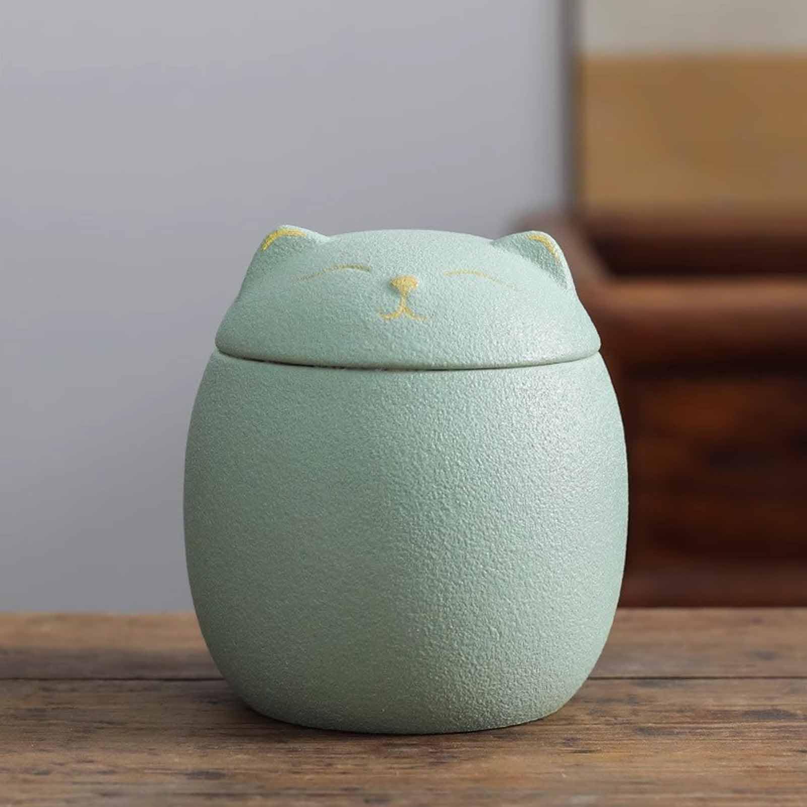 Ceramic Pet Urn with Paw Print