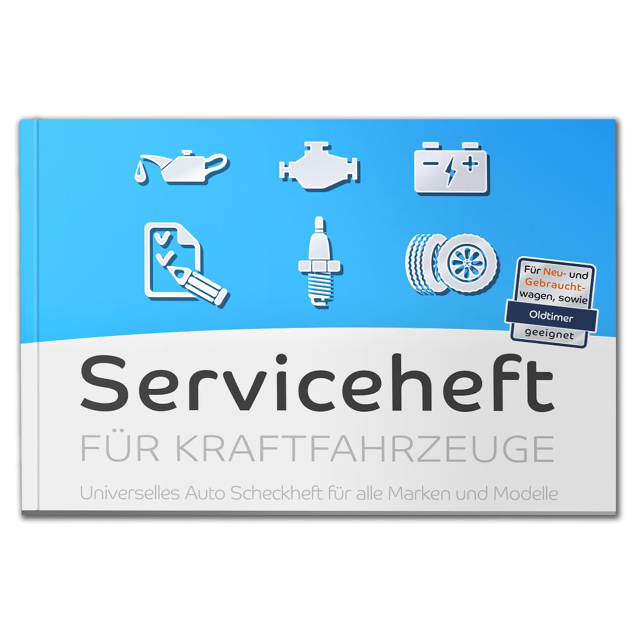 Serviceheft für Kraftfahrzeuge | Universal | Scheckheft für alle Auto Marken und Modelle | Für Neu- und Gebrauchtfahrzeuge, sowie Oldtimer geeignet | Mit Platz für große Schrift | für PKW, KFZ (2)