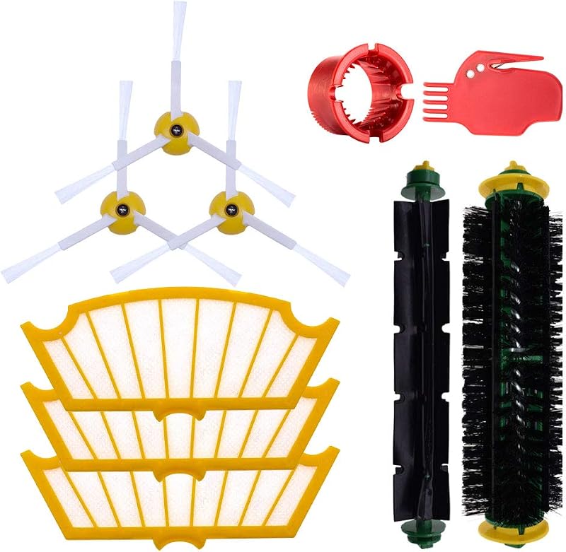 Replacement Kit for iRobot Roomba 500 Series 560 561 562 570 581 | Brushes and Filters Accessories for 555 and Other Models with Green or Red Cleaning Head Robot Vacuum