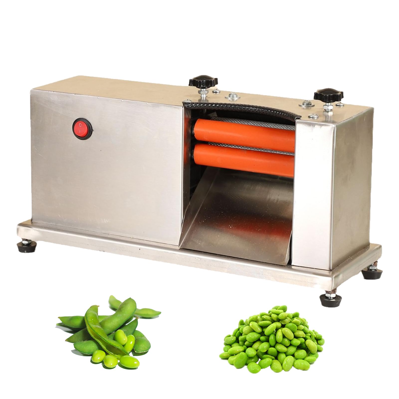 Eiwitany Stainless Steel Semi-Automatic Pea Sheller with Adjustable Rollers,for Kitchen, Restaurant and Commercial Bean Peeling Applications