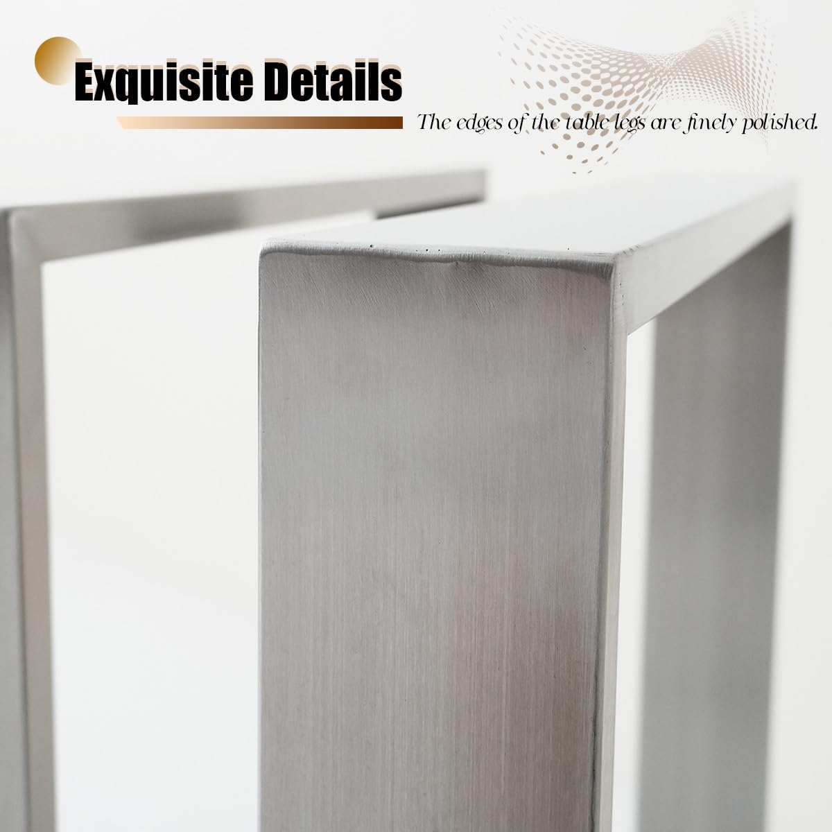 Piedini di Supporto in Metallo Grandi – Gambe per Tavolo in Acciaio Larghezza 50/60/70cm – Gambe di Ricambio per Tavolo da Pranzo/Scrivania/Tavoli da Bar(50x72cm(20x28in))