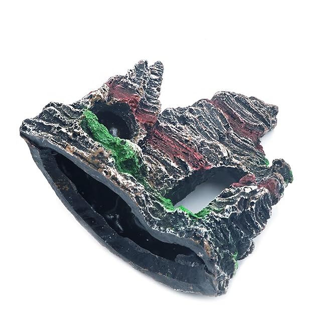 Foto 6 de 7 de ANCLLO Acuario Equipos Accesorios Cristal Peces Paisajismo Decoración Resina Artesanías Rockery Vista Montaña…