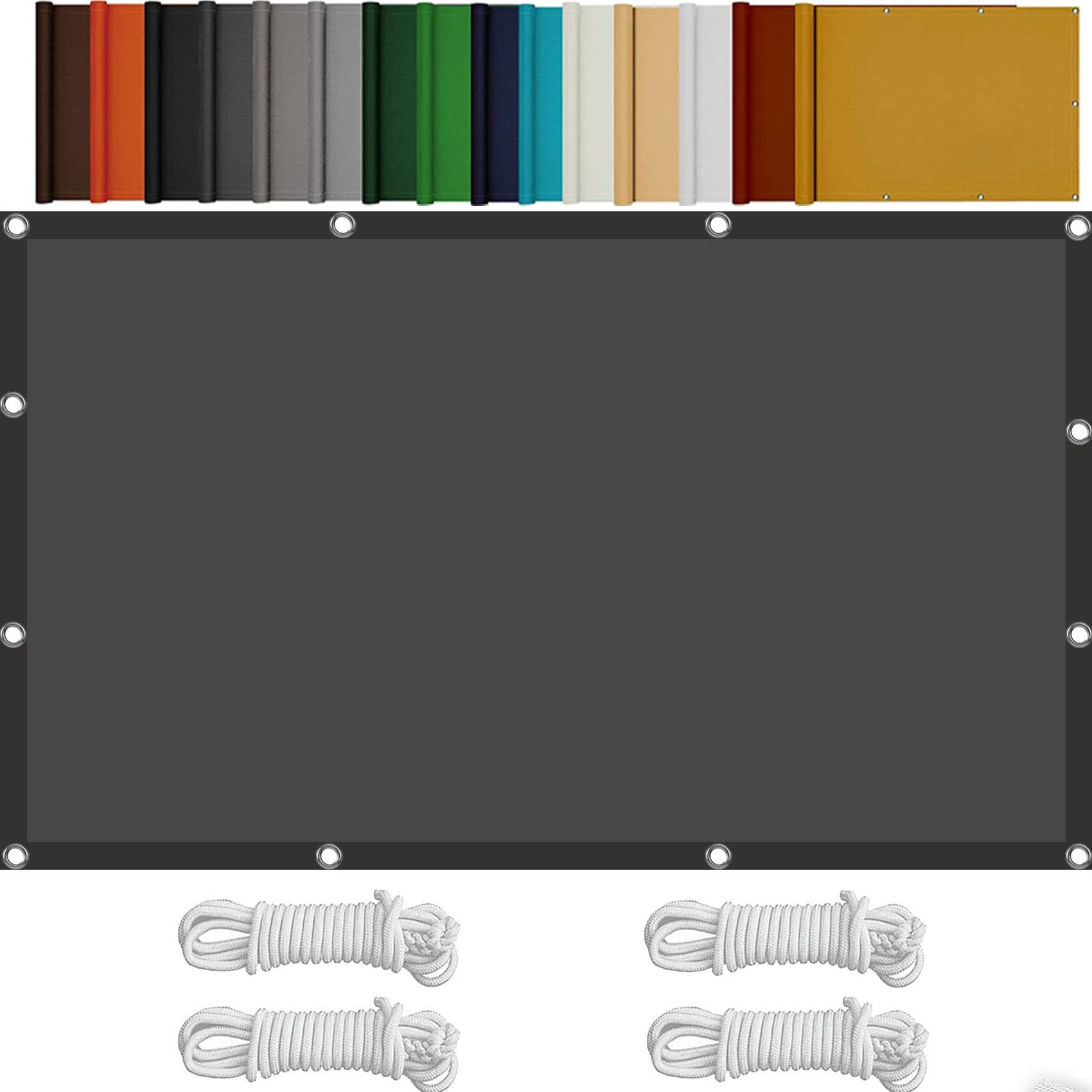 Voile d'ombrage anti 98% UV grand format contre la chaleur
