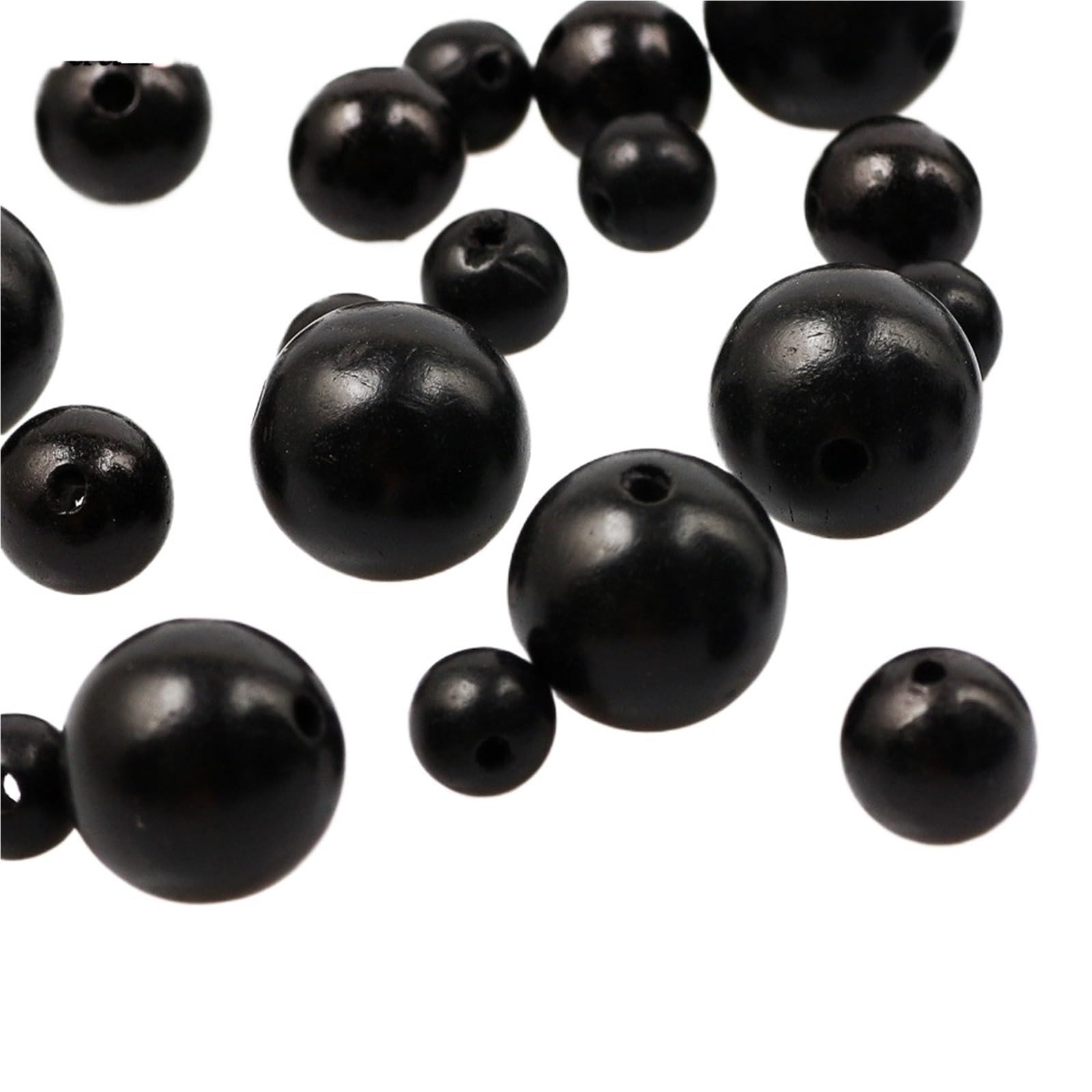 Cuentas de madera sándalo natural negro, redondas y sueltas, for hacer joyas, pulseras accesorios cuentas para Decoraciones Macrame