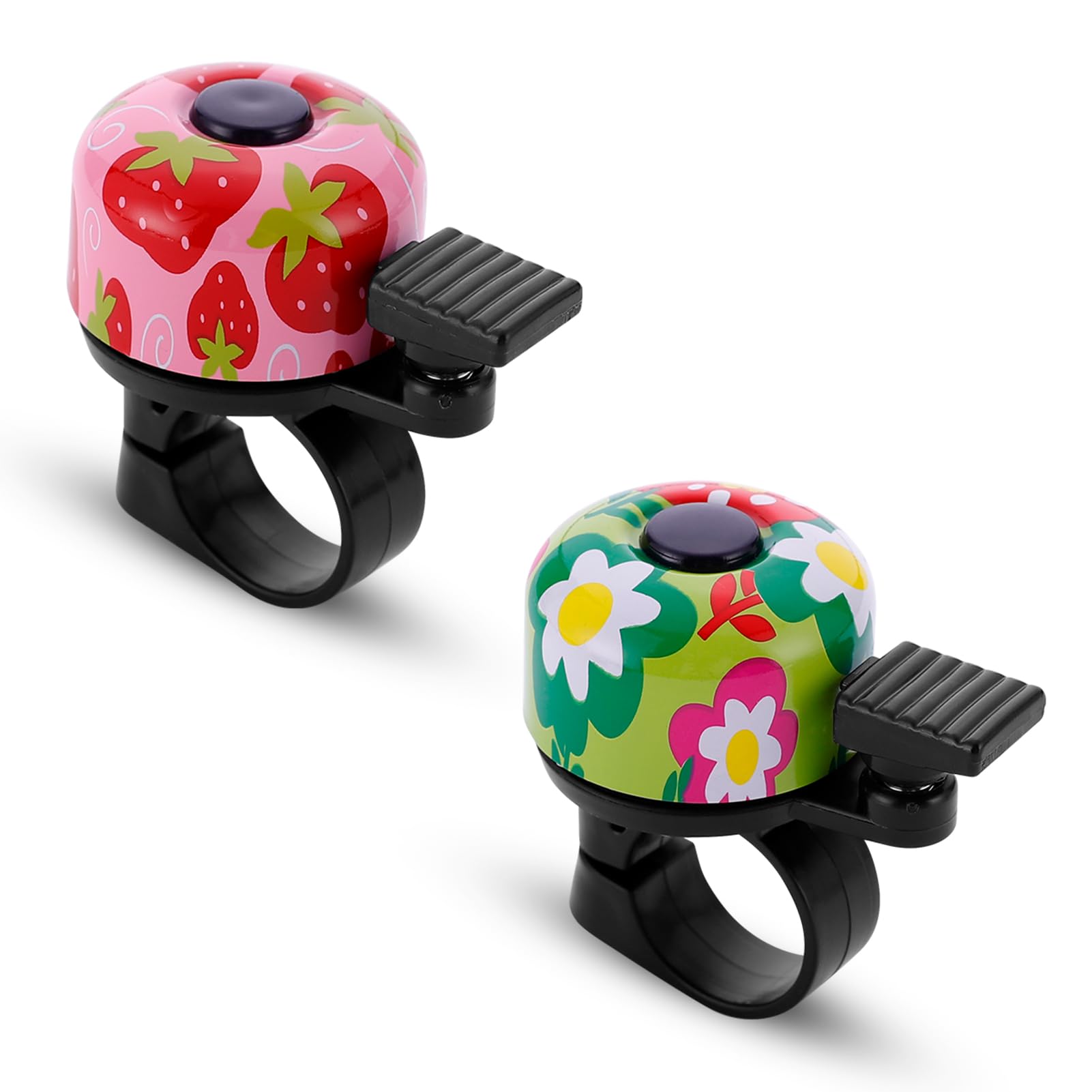 Paliston Bike Bell Bicycle Bell Crisp Sound for Adults Kids Boys Girls Strawberry & Flower