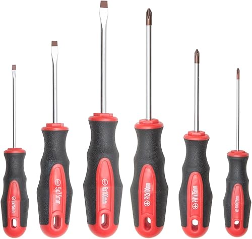 Miniatura 8 de Juego de destornilladores magnéticos de 8 piezas con punta de nicrómo, 4 Phillips y 4 puntas ranuradas, juego de destornilladores profesionales de