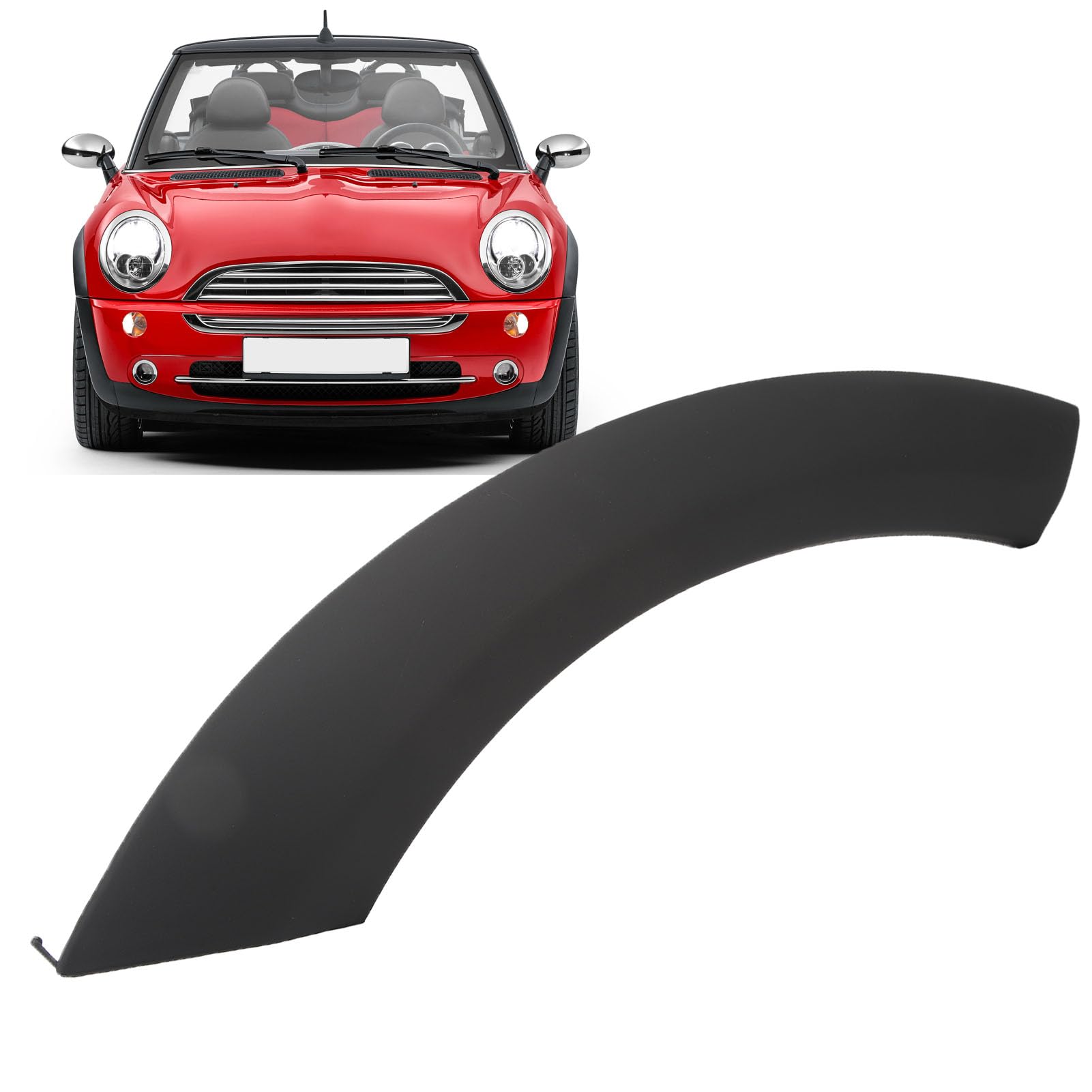 Rivestimento Passaruota per Cooper R50 R53 R52, Parafanghi Sopracciglio Ruota Laterale, Sostituzione Rivestimento Rivestimento Arco Parafango Superiore (Anteriore Sinistro