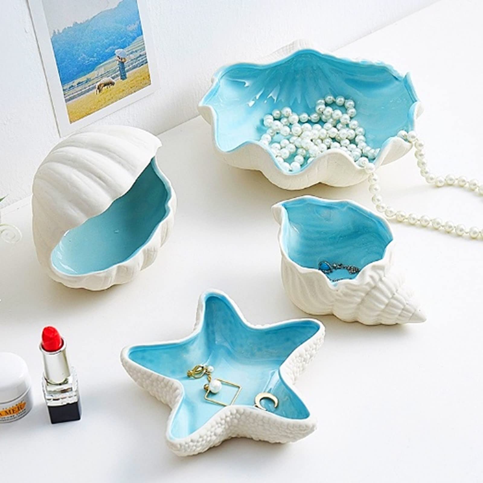 Amazon.co.jp: Heizi Seashell Interior Stylish Trinket Tray, Cute