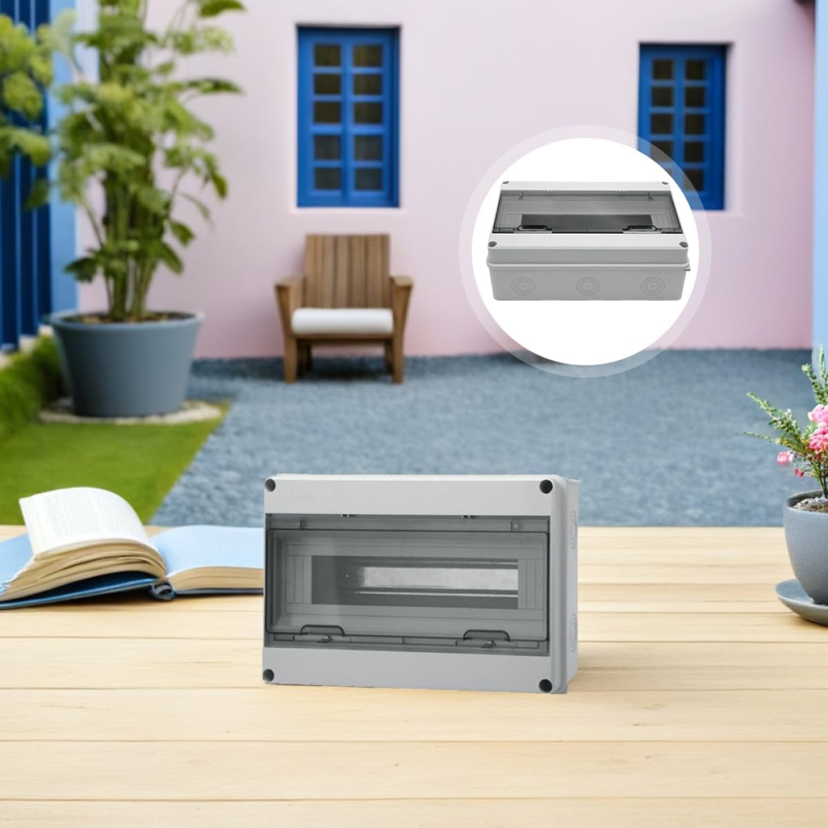 DOITOOL Scatola Elettrica Piccola in Plastica Resistente Ip65 15 Circuiti, Scatola di Distribuzione Interruttori Esterna per Uso Industriale e Domestico