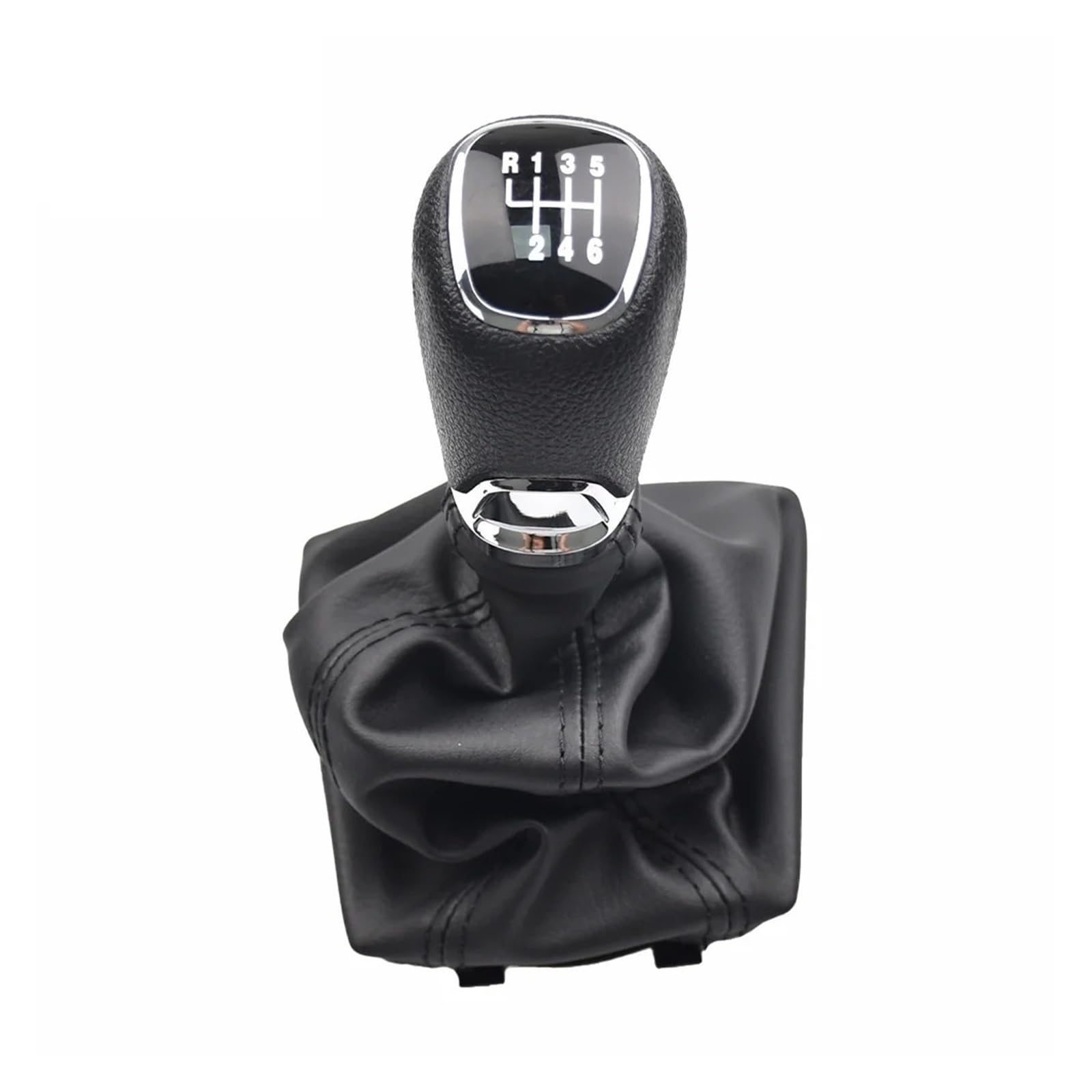 QMTVFSRH Car Gear Shift Knob for Skoda for Octavia A7 MK3 2014-2019 5/6 Speed Gear Shift Knob Lever Shifter Gaiter Boot Cover Collar(6 Speed)