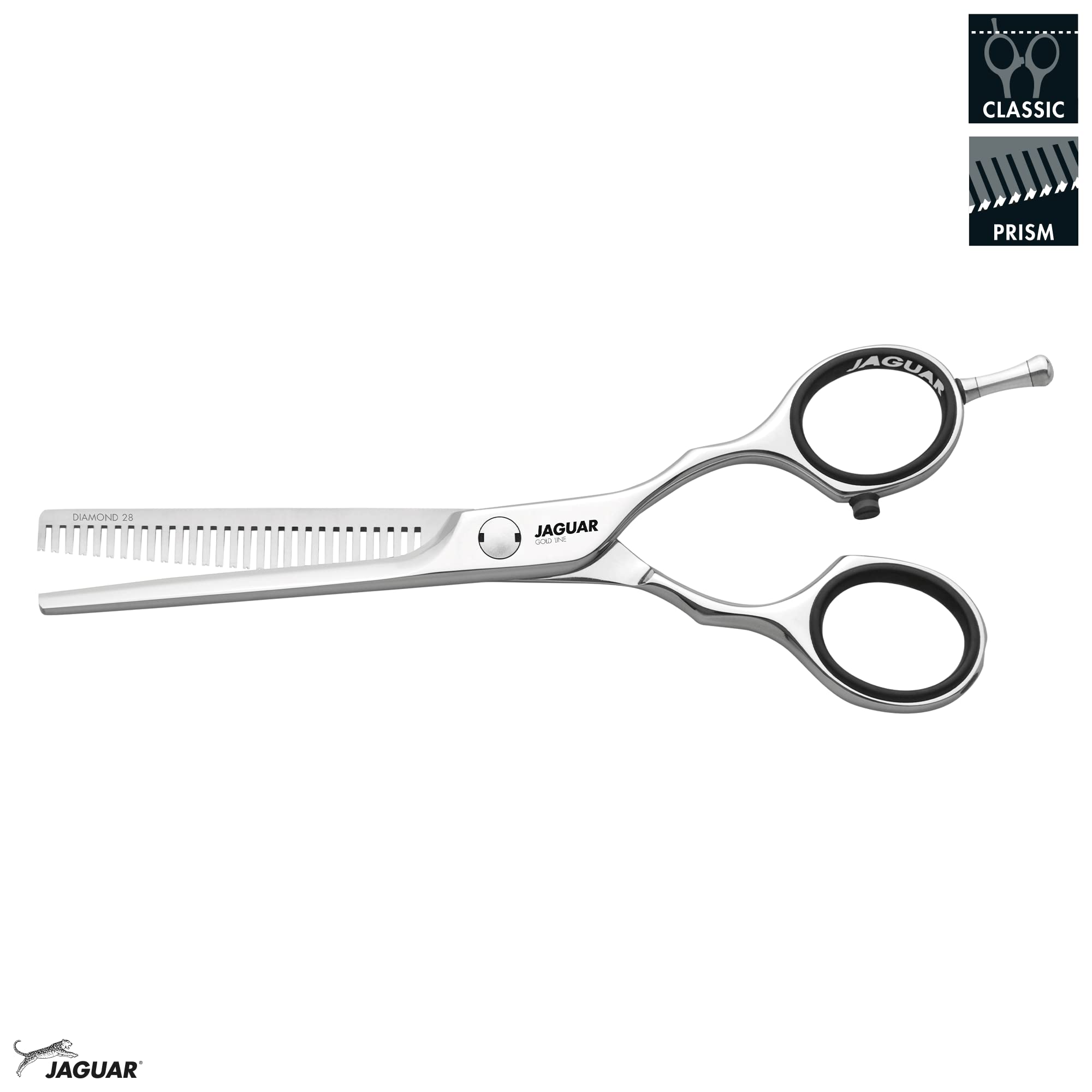 JAGUAR tijeras para modelar DIAMOND 28 5.5" | tijeras para texturar con 28 dientes de corte prismático en diseño clásico | pulidas | Made in Germany