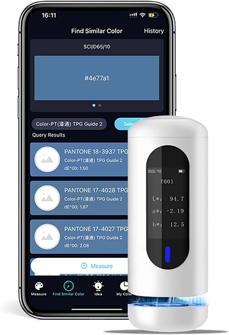 Mini 4 Colorimeter Paint Color Matching Tool RGB HEX Color Reader Snap Match Pro Color Meter Digital Colors Values