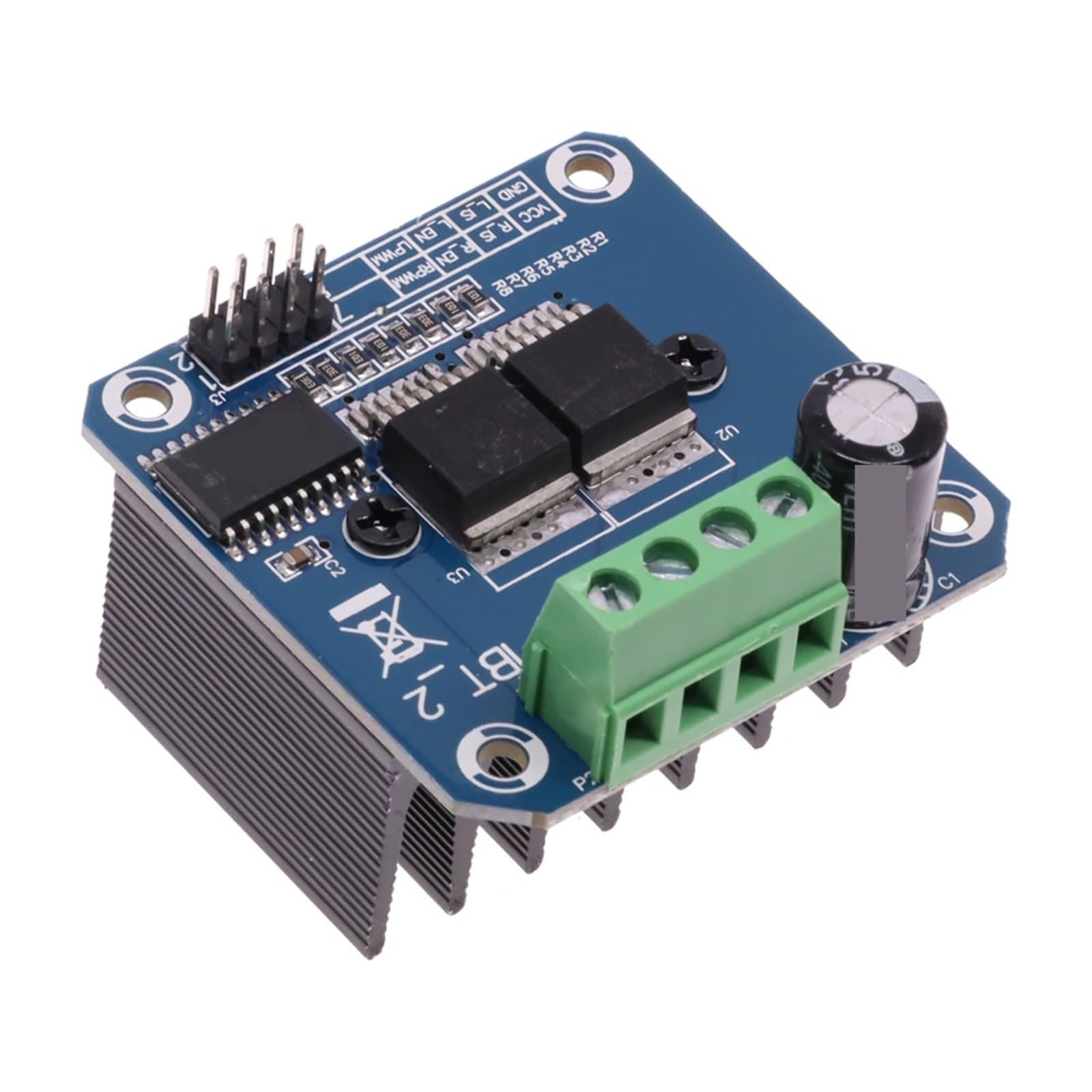 Controlador de motor, Módulo Controlador De Motor Paso A DC 43A, PWM Puente H For Coches Inteligentes, 5 Unidades,Control inteligente