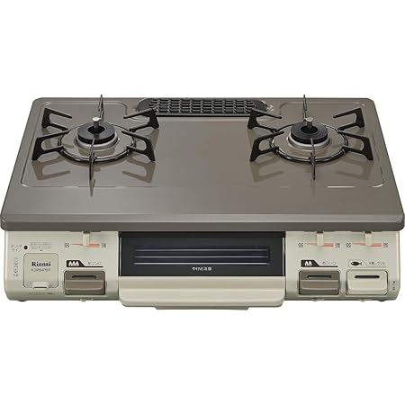 Amazon リンナイ ガステーブル 水無し片面焼 13a用 左強火 パールブラウンベージュ Kgm64pbrl 13a リンナイ Rinnai ガステーブル 通販