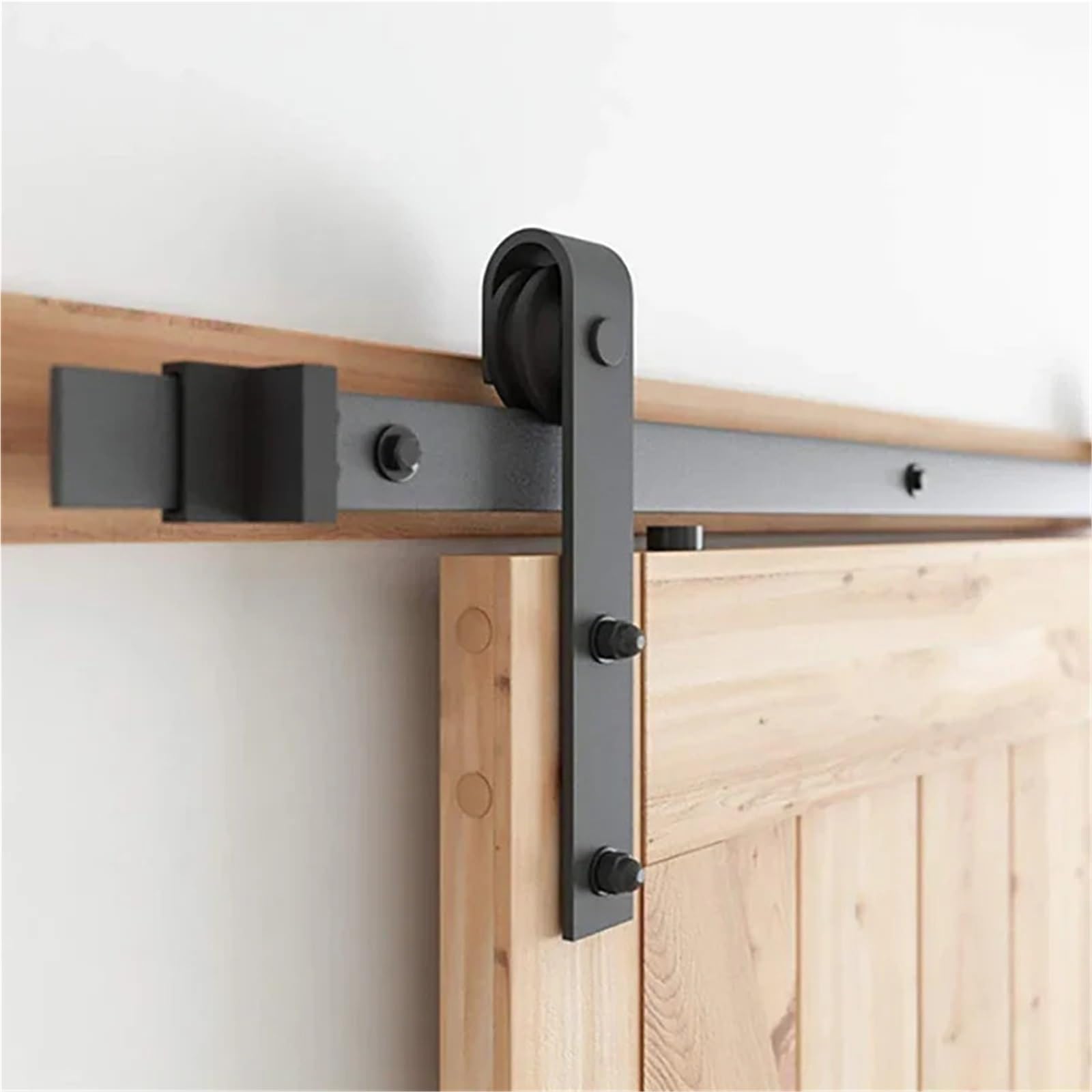 Barn Door Sliding Kit, 1.2m/2m/2.5m/3 m Sliding Barn Door Hardware Track Slides Only Tracks Not Included Rollers 4-20FT(8.2FT 2500mm)