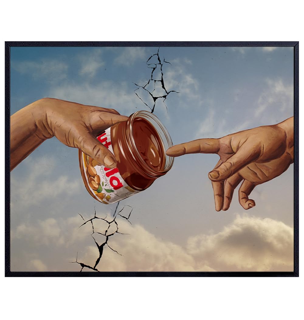 Kitchen Decor Funny Wall Art - Small Kitchen Decorations - Cafe Wall Art - Vintage Kitchen Decor - Cute Dining room Art - Coffee Bar Decor - Famous Paintings Wall Art - Restaurant Decor 8x10 Unframed