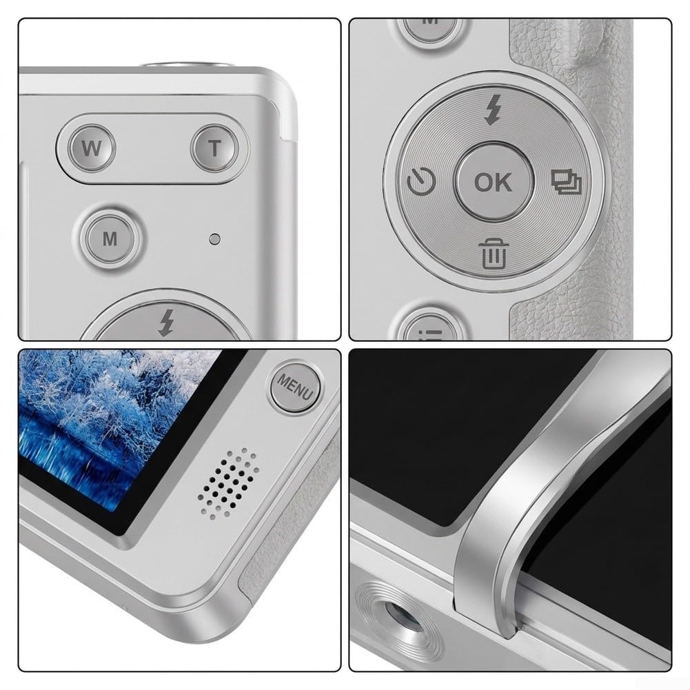 Gridva Fotocamera digitale 4K 50MP schermo 2.8" autofocus (nero)