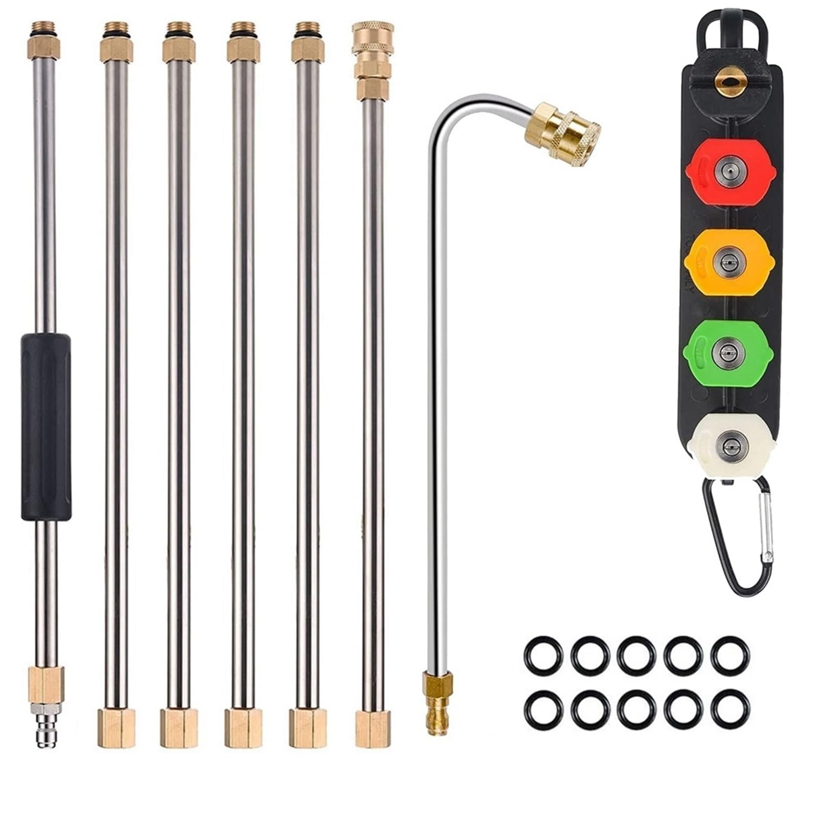 Pressure Washer Extension Wand High Pressure Washer Extension Wand Set Spear Car Nozzles Cleaning Quick Connect Tools(ColorC)
