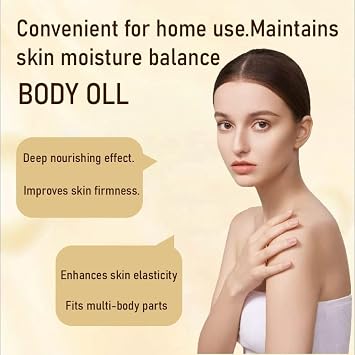 E-RA Queen Body Oil, Cold-Pressed Natural Botanical Firming Essence, Effectively Reduces Body Wrinkles and Moisturizes Skin, Moisturizing Body Oil Suitable for Arms, Legs & Stomach, 4 fl oz