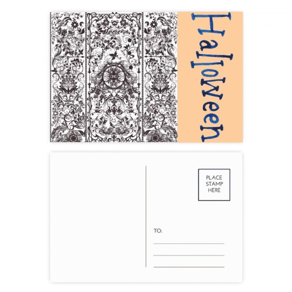 Cartes postales Halloween au style baroque pour invitations et déco de table