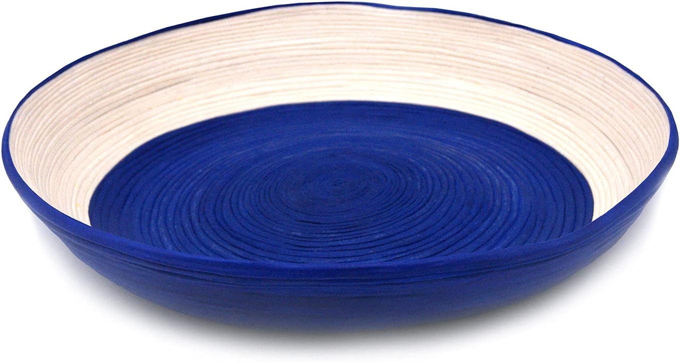 Jinja Sustainable Home Decor Handmade Recycled Fabric Woven Decorative Bowl Centerpiece