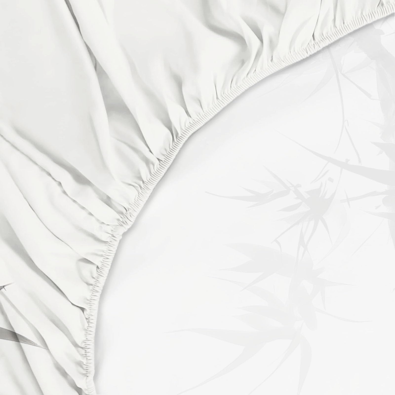 sábana Ajustable Bambú de Tinta, Estilo Tradicional Chino Juego de Sabanas Estampadas 3 Piezas 180 x 200 cm Algodón Poliéster, Bajera, Funda de Almohada 100% Microfibra Negro