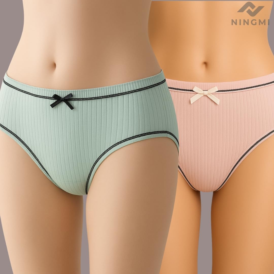 NINGMI Women's Seamless Hipster Ice Silk Panty, Multi Colored (Sizes S to XXL) (Pack of 4, Size-L,Multi Color) - Image 2 thumbnail